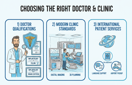 Choosing the Right Dentist and Clinic — modern dental facility illustration